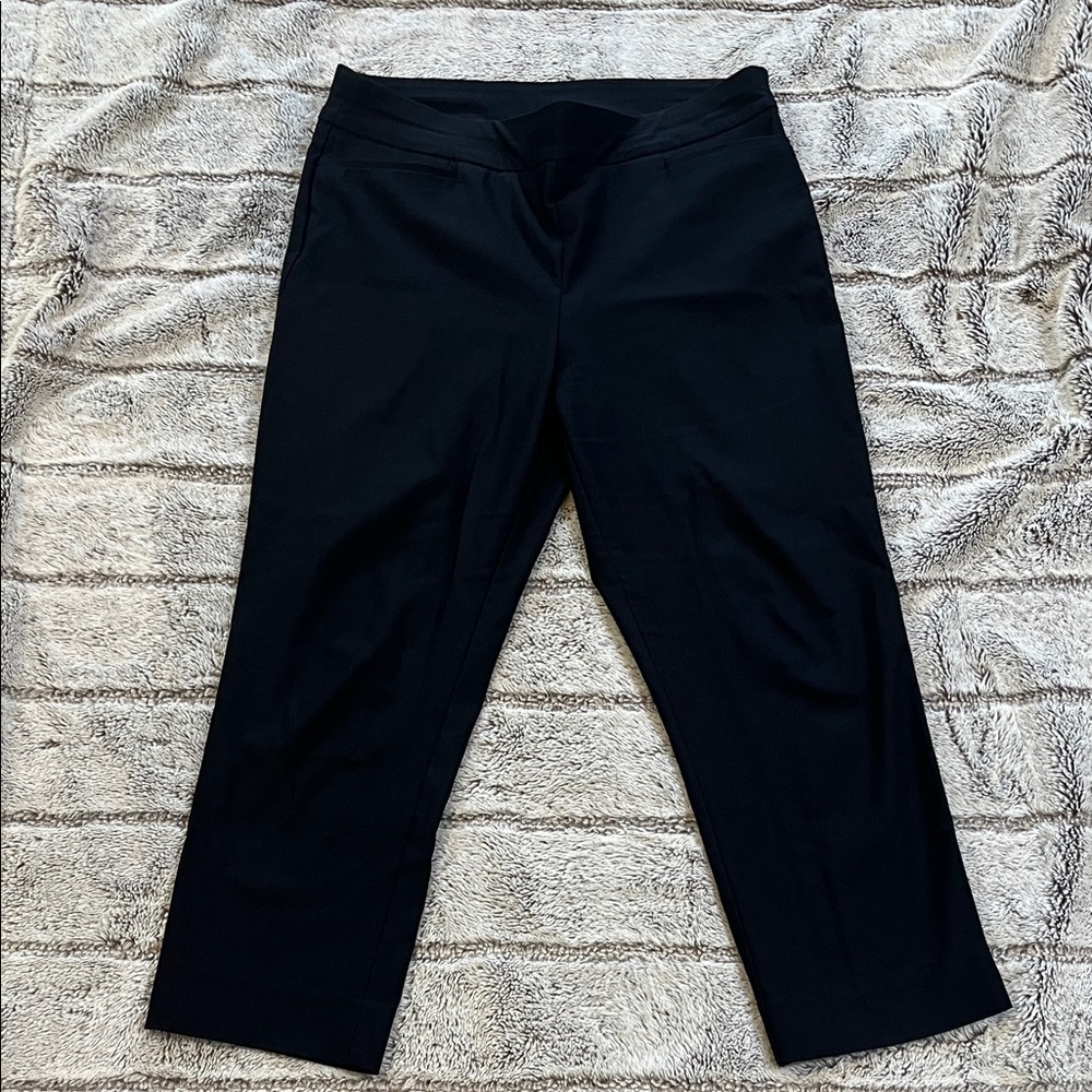 Chico's Classic Black Ankle Pants With Stretchy Waistband